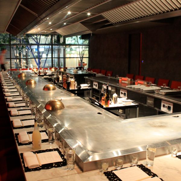 Commercial Teppanyaki Grill Table 1200mm-2400mm Stainless Steel 304