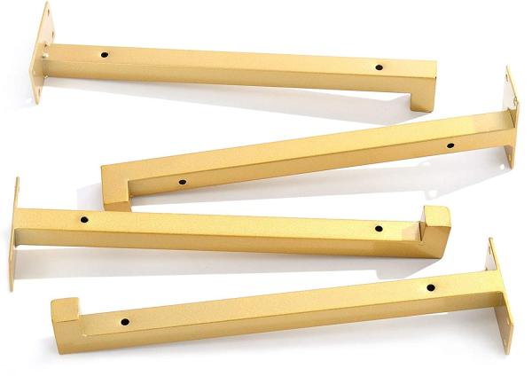 Brackets de prateleira pesados padrão ou não padrão para armazenamento de cozinha e banheiro preto