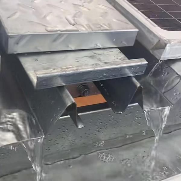 Metal Drainage PV Solar Mounting Channel Rooftop Aluminium Rail