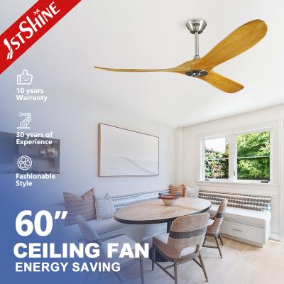 5 Velocidade de escolha com controle remoto Ventilador de teto de madeira para eficiência energética de casas interiores