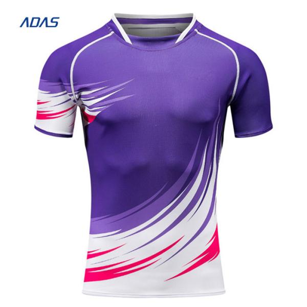 220gram Customized Mens Rugby Wear Training Clothing Fluorescence Color