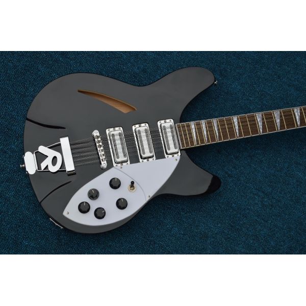 Musical instrument professional electric guitars rickenback guitar 12 string black solid body rickenback jazz guitar