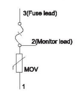 Três varistor do óxido de metal TMOV de Pin Thermally Protected Zinc Varistor do terminal 3 com interrupção térmica
