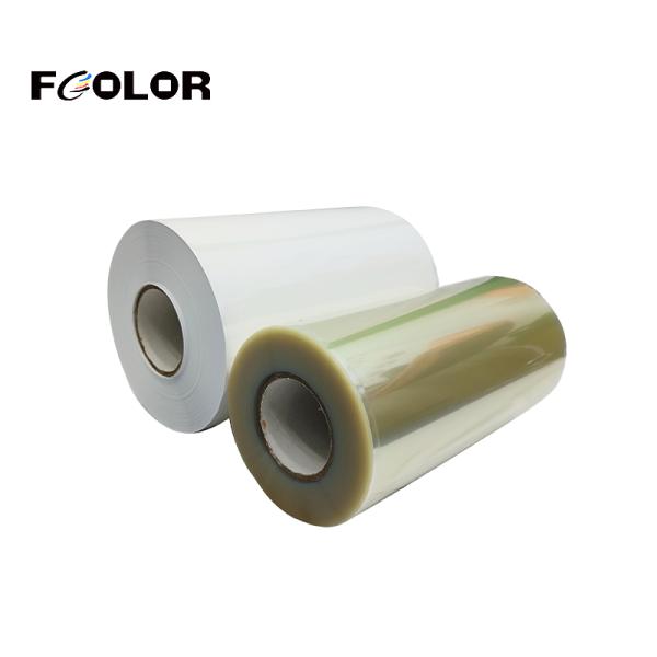 FCOLOR Uv Dtf ab Film Roll 30cm*100m A3 DTF Cup Wrap ab PET clear Sticker Film for Uv Dtf Printer