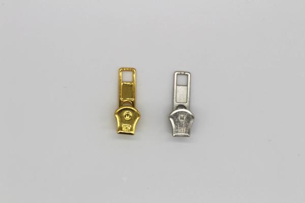 Small Zipper Slider Replacement Parts , Backpack Leather Double Sided Zipper Slider