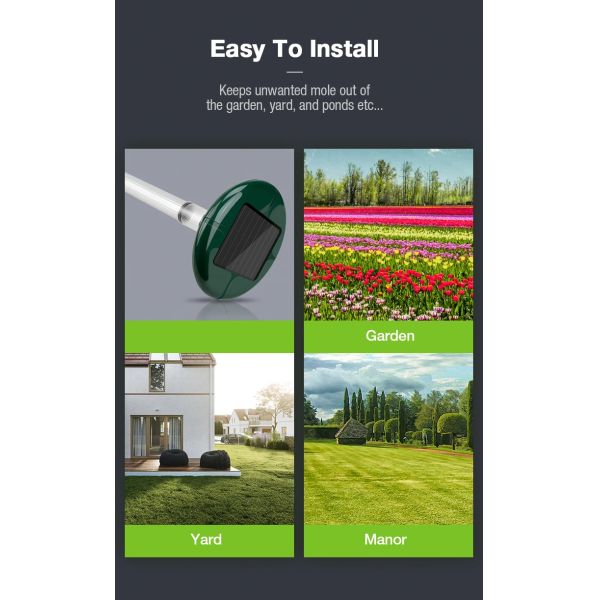 Effective Outdoor Rodent Control with Stocked Solar Mice Repeller from Professional