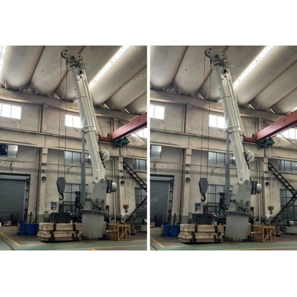 4T 20M Телескопический бум оффшорный подъемный кран Пьедестал установлен