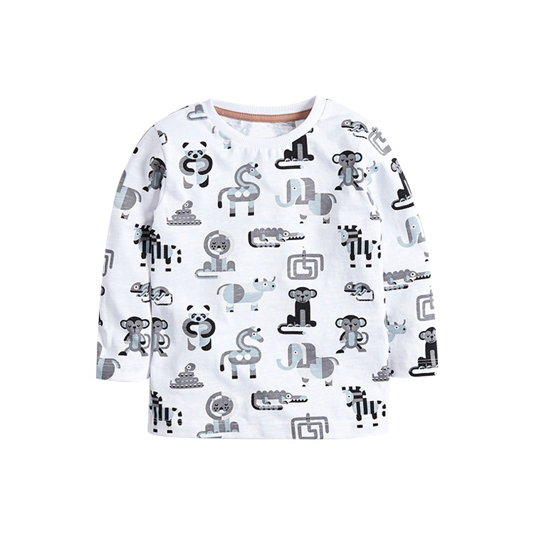 145CM 28KG Cool Long Sleeve Shirts For Summer Full Sleeve T Shirts Cartoon Animal