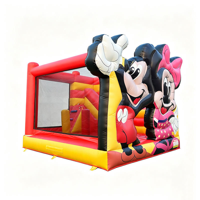 Cute Cartoon Mouse Inflatable Bouncy Castle Slide Combo Kids Jumping House for Birthday Party Rental Outdoor Fun