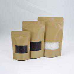 Hot Selling  Matte Black Resealable Stand Up Bags With Window Heat Seal Bulk Food Storage Packaging Foil Pouches