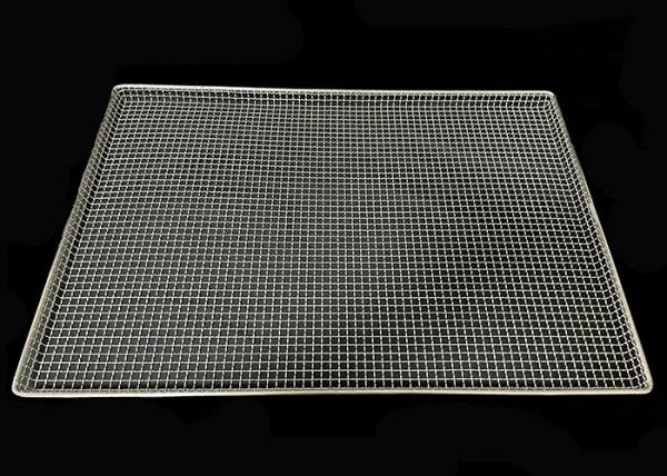 Food Grade 18x26 Inches Stainless Steel 316 Metal Welded Perforated Drying Trays For Herb