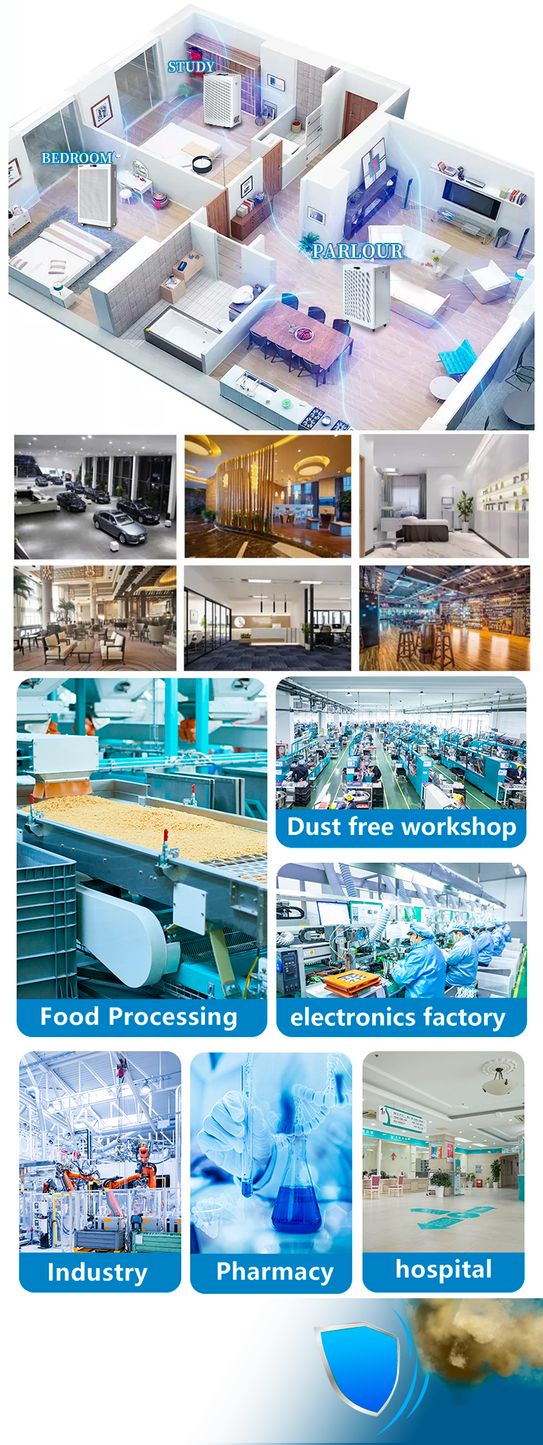 Мощный мягкий больничный очиститель воздуха Hepa многофункциональный очиститель воздуха удобный для пользователя