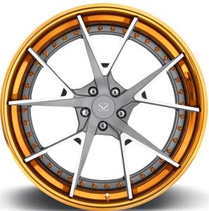2 partes BMW forjaram as rodas orlaram Dics falaram o cetim Matte Black For Audi