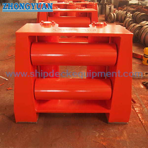 Four-Roller Marine Fairlead for Engineering Vessels | Steel Wire Rope Guide CB 3015-83 Type B