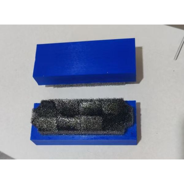 Long Lasting 140mm Length Rectangular Plastic Holder Steel Wire Metal Brush