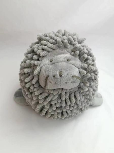 Soft Stuffed Animal Chenille And PP Cotton Filling Adorabal Gray Sea Lion Toy OEM ODM