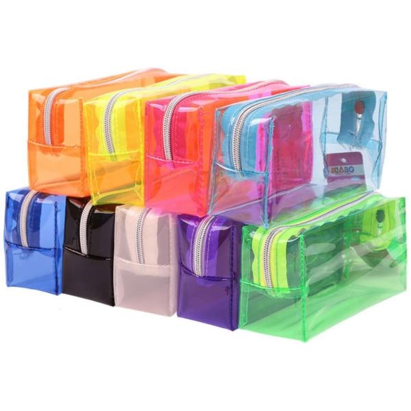EVA Pencil Case Hard Plastic Transparent Pouch with Soft Lining Protective Storage for Pens Pencils and Small Stationery Items