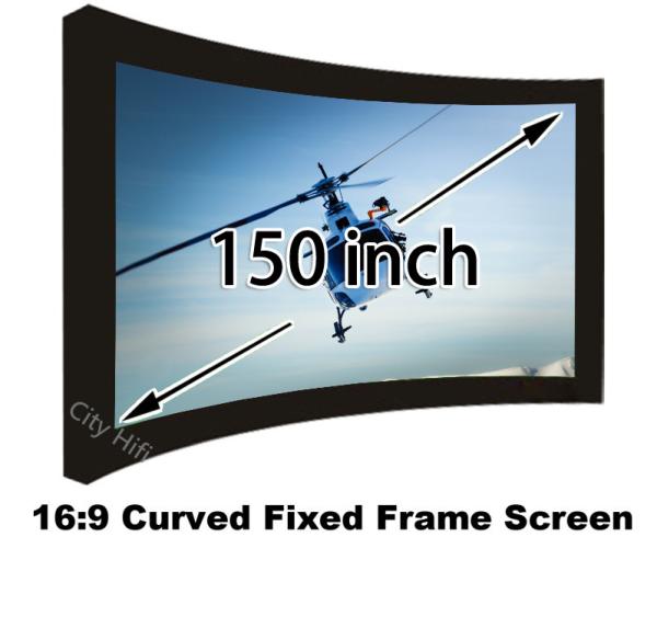 Wholesale Low Price Embowed Fixed Screen 150 Matt White 16:9 Projector Curtain HD 4K