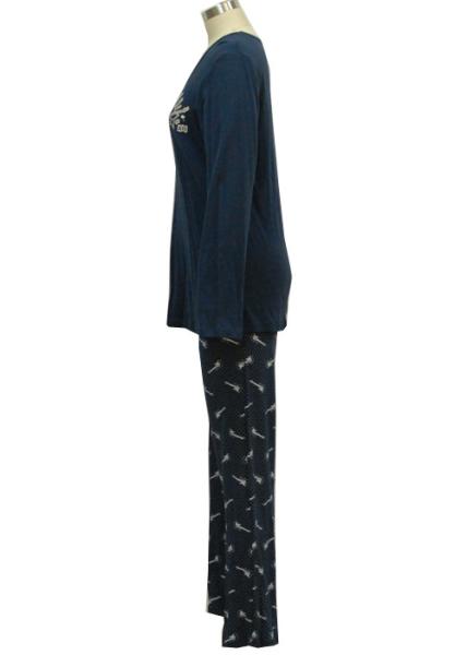 Cotton Jersey Coral Fleece Ladies Pajama Sets Black Women'S 3 Piece Pj Sets