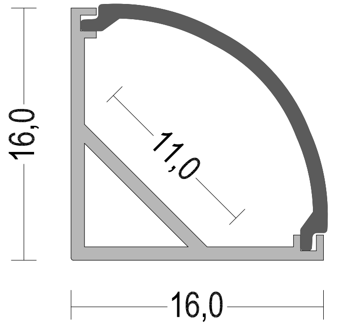 Профиль СИД угловой алюминиевый привел алюминиевый профиль для освещения приведенного прокладки 45D 90D