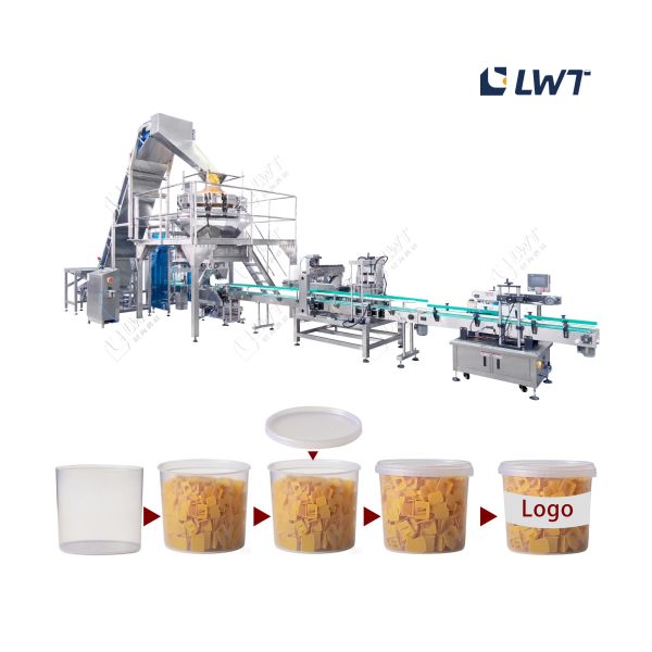 10L Drum Fully Automatic Filling Line for Plastic Parts Auto Loading , Weighing , Capping