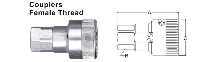 250PSI Pneumatic Quick Release Coupling S Series For Schrader Interchange