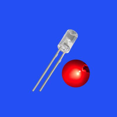 LED flashing 4mm 0.5Hz 1/2 ciclo de trabalho Vermelho Cor 620nm 1500mcd 80deg Forma côncava Cabeça sem flange piscando LED