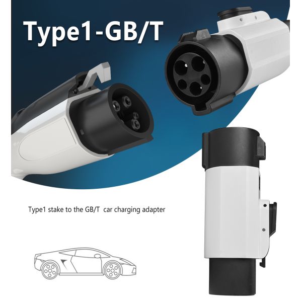 GBT Cars Adapter Converts Type 1 Charging Pile to Type1 Interface Standard 32A Output Current Portable EV Charger Adapter