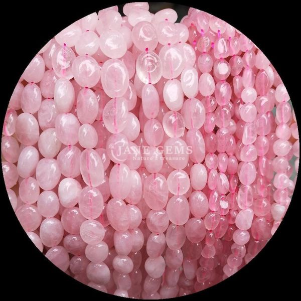 Natural Crystal Gemstone Irregular Shape Rose Quartz / Strawberry Quartz / Amethyst / Clear Quartz Loose Bead Strands