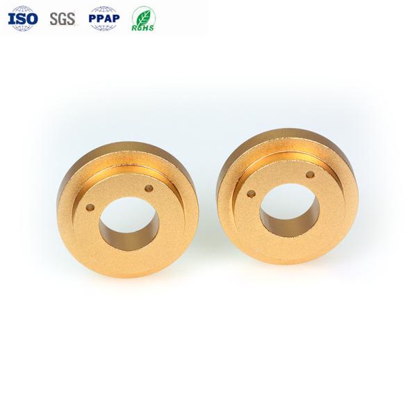 Las piezas de aluminio CNC de precisión oro anodizado ± 0.01mm Tolerancia