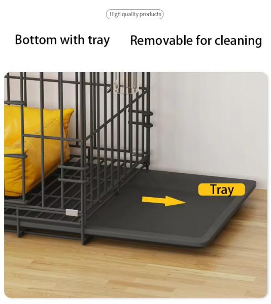 Quadrate Dog Cat Cages Bottomless Stainless Steel Dog Cages Breathable