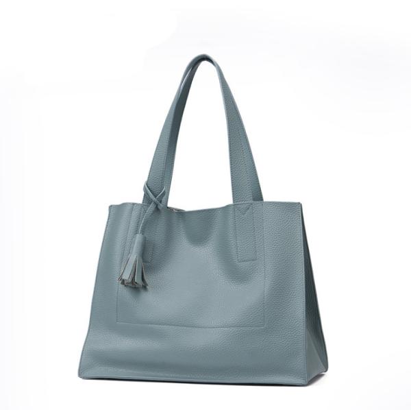 Real Leather Handbags Fashion Shoulder Bag Big Capacity Daily Bag with Purse