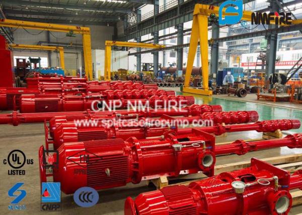 Bomba de incêndio de turbina vertical com motor centrífugo para aplicação de combate a incêndios