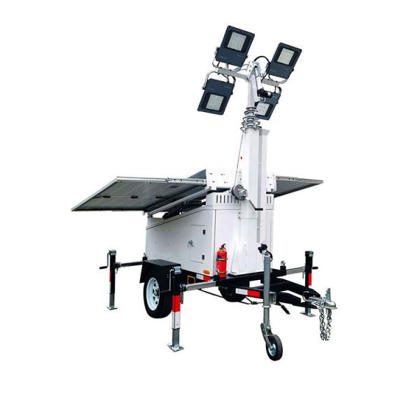 Portable Solar Powered Floodlight Lighting Trailers For Orchard Lighting