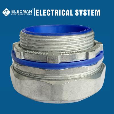 2" оцинковывает изолированный прямой жидкостный плотный соединитель гибких спира