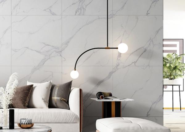 Sleek Marble Look Porcelain Tile Floor And Wall Thickness 9.5mm