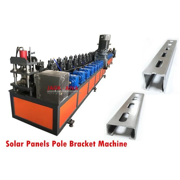 Solar Panel Bracket Making Machine Customized Roll Forming Machine For Solar Structure