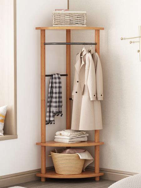 Space Saving Corner Freestanding Coat & Hat Racks With Shoe Rack