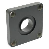 Pièces de usinage en aluminium de commande numérique par ordinateur de rond extérieur noir brochant le forage gravant à l'eau-forte le type