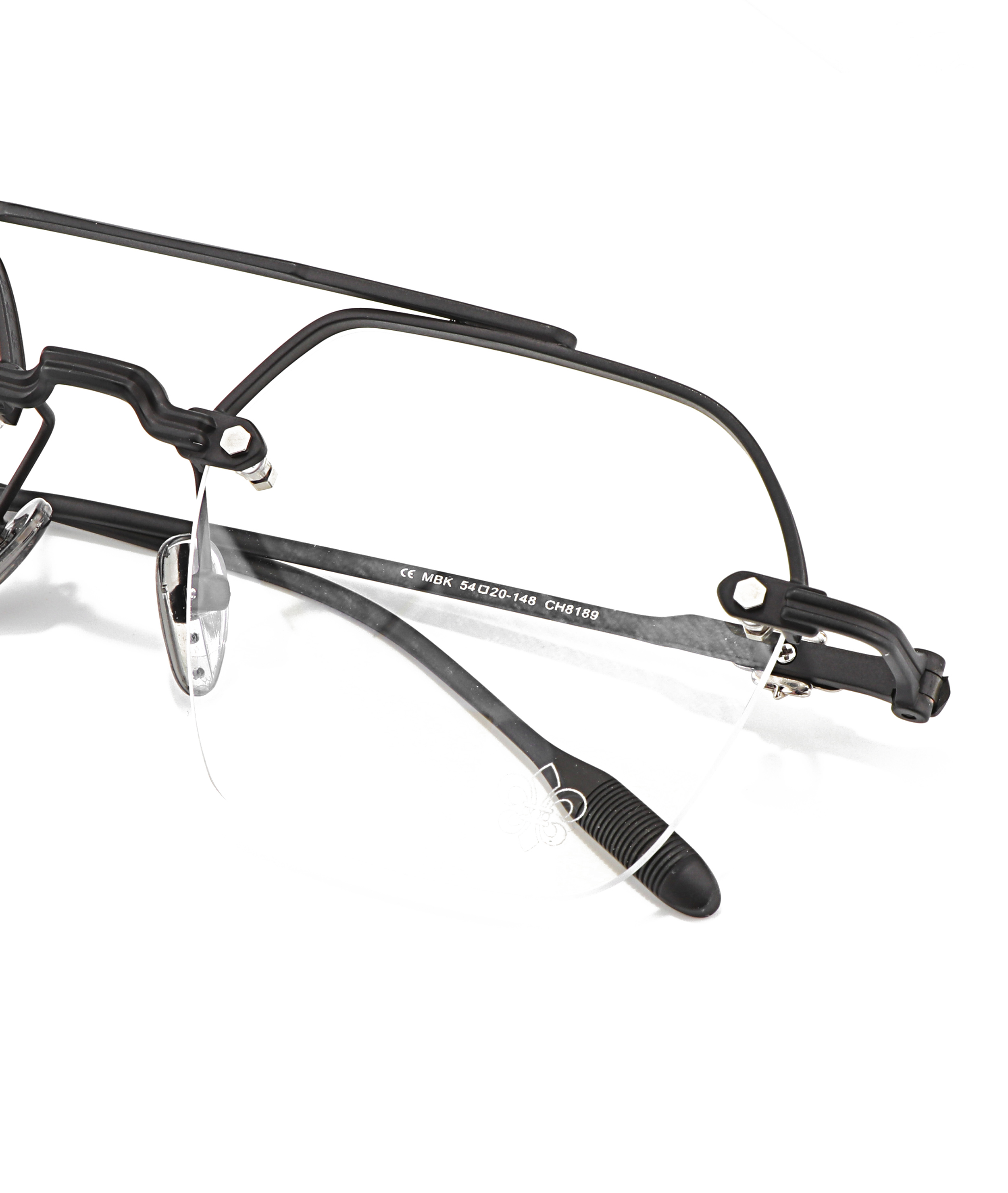 Women's Men's Pilot Half Frame Black Optical Prescription Presbyopia Large Frame Luxury Brand Light Frames for Eye Glasses Eyes