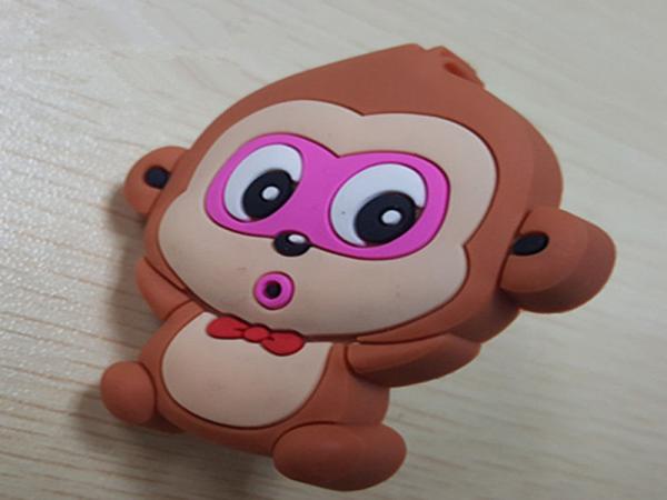 Animal Monkey Rubber Knobs  Childrens Bedroom Drawer Knobs Soft Plastic Dresser Handles
