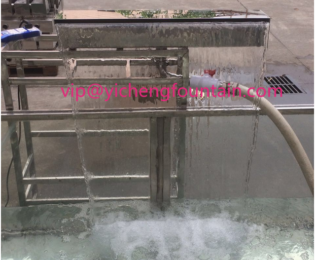 Rectangle Shaped Water Fountain Equipment Waterfall Nozzle With Remote Control