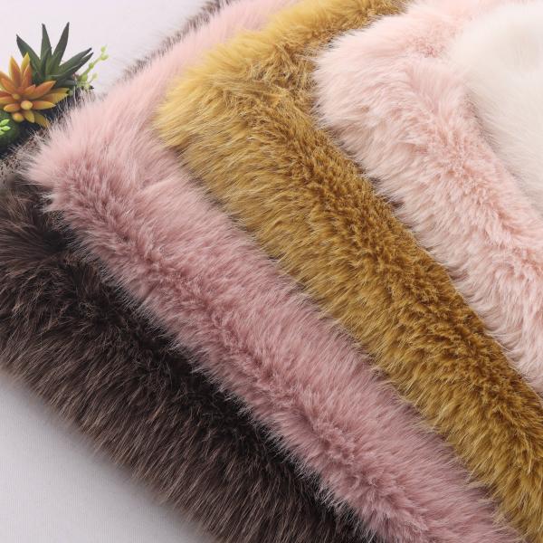 Recycled  100% Polyester Fabric 40mm Plush Thick Faux Fur Toka Fur Suede Composite Fabric Clothing Women's Clothing Bag Shoes