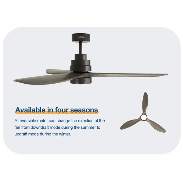 ceiling fan Ventiladores de tecto LED de lâmina de madeira 3 simples decorativos com controle remoto