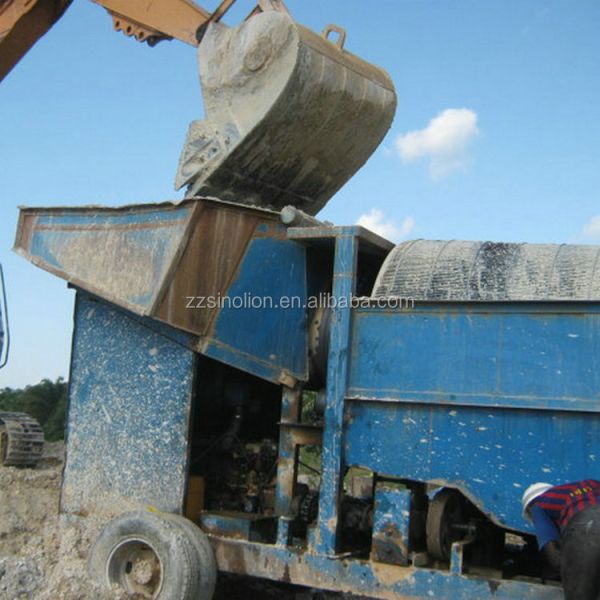 Manufacturing Plant Sand Gold Washing Equipment Mobile Gold Washer Trommel for Colombia