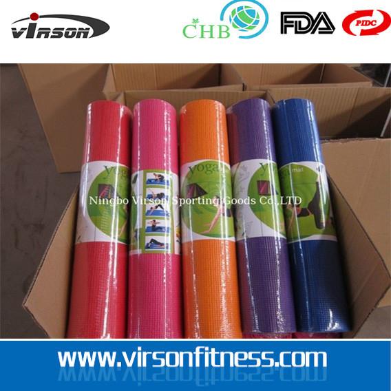 6mm Sticky Yoga Mat for yoga beginner,traditional PVC Yoga Mat with customer lable