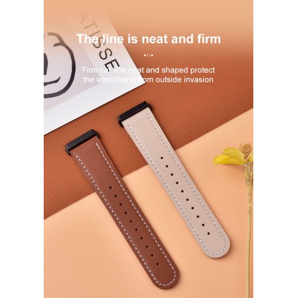 20mm Genuine Leather Watch Replacement Strap · Engraved/Laser-Etched Patterns