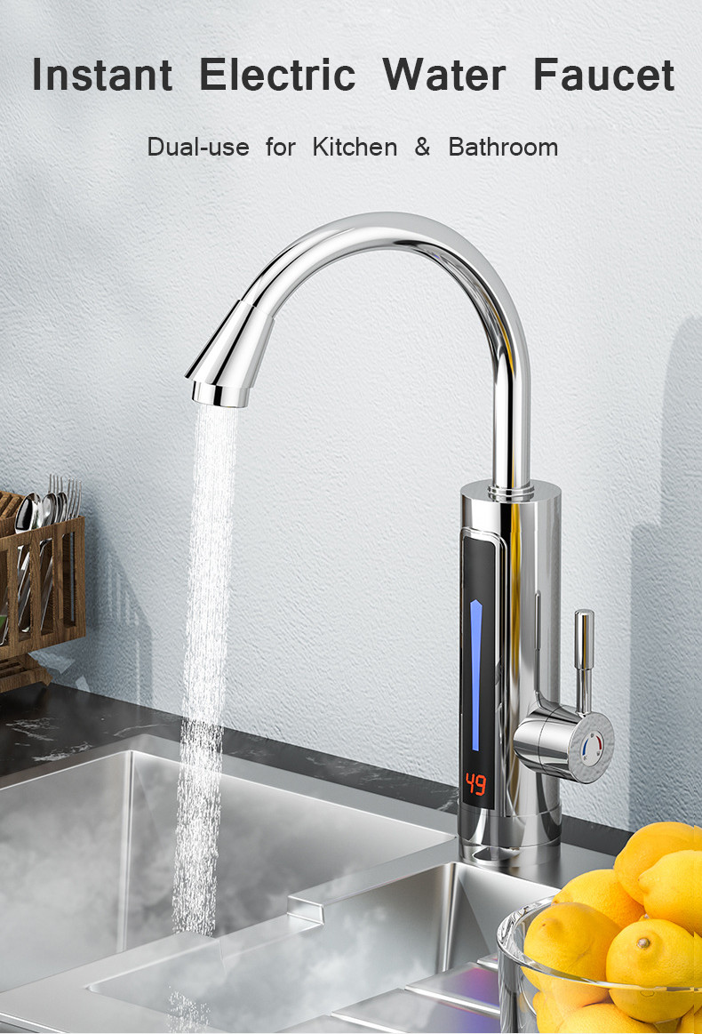 Кран 2-3L/Min нагревателя воды кухни крана SS304 мытья руки ABS электрический электрический