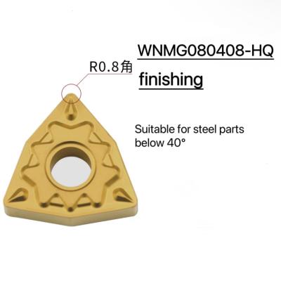 Lâmina de torno de pêssego externa Wnmg080408-Hq CNC Lâmina de inserção indexável utilizada em ferramentas CNC