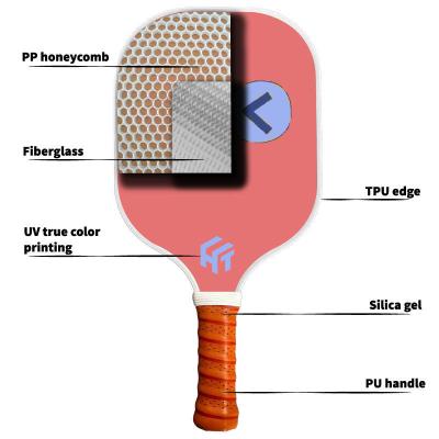 Novice Practice Pickleball Rackets with Lightweight PP Honeycomb Core and USAPA Approval